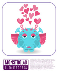 Illustration of a love monster 