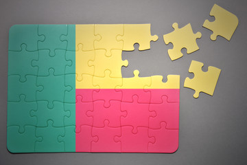 puzzle with the national flag of benin