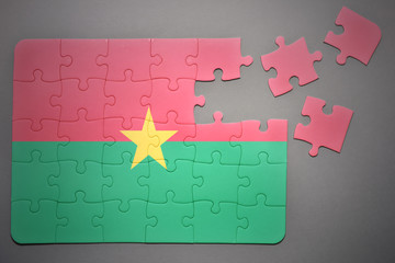 puzzle with the national flag of burkina faso