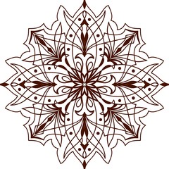 Hand drawn background. Mandala. Geometric circle element.