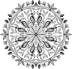 Fototapeta premium Hand drawn background. Mandala. Geometric circle element.