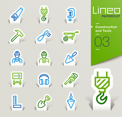 Lineo Papercut - Construction and Tools outline icons