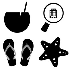 Vacances en 4 icônes