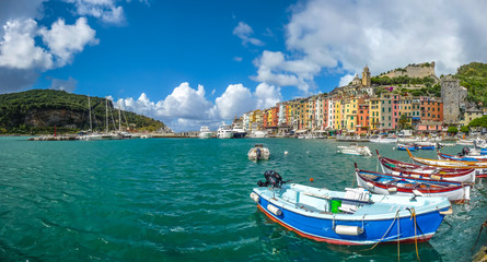 Fototapeta na wymiar Beautiful fisherman town of Portovenere, Liguria, Italy