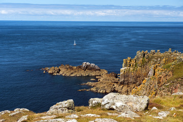 landscape of Land's End in Cornwall England