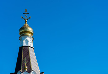 The dome of the temple of Saint Fyodor Ushakov in the village of