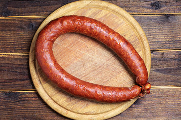 Delicious smoked sausage