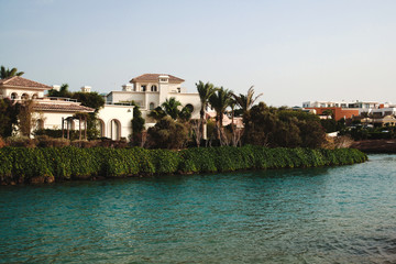  Egypt, el-guna, view of the bay, the sea and hotels