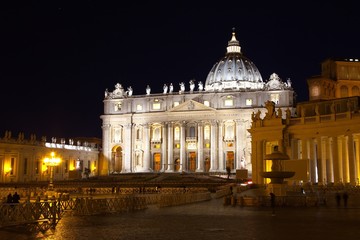 Fototapeta na wymiar The Papal Basilica of Saint Peter in the Vatican (Basilica Papal