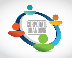 Corporate Branding people network sign concept