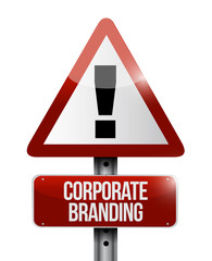 Corporate Branding warning sign concept