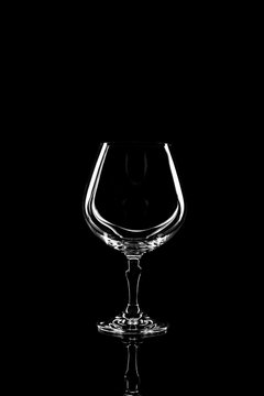 transparent glass for brandy