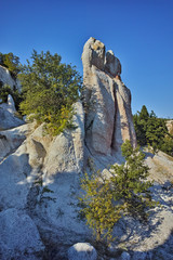 Fototapeta na wymiar Rock phenomenon Stone Wedding near town of Kardzhali, Bulgaria