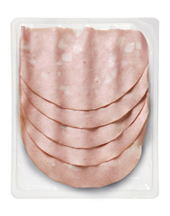 Tray Packaged of Presliced Mortadella Bologna pork