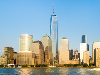 The skyline of Lower Manhattan in New York