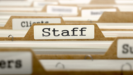 Staff Concept with Word on Folder.