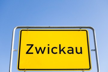 Ortseingangsschild Zwickau