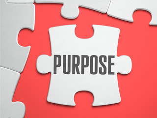Fototapeta premium Purpose - Puzzle on the Place of Missing Pieces.