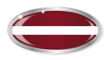Latvia Flag Oval Button