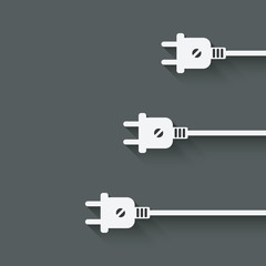 Obraz premium Three electric plugs