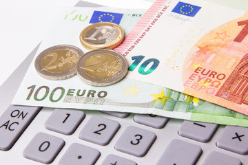 Geld mit Taschenrechner