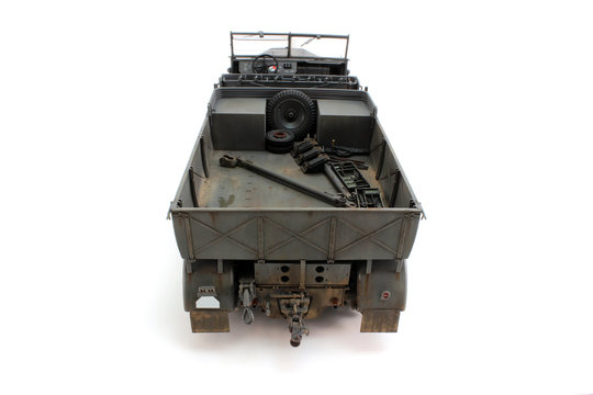 German half-track model rear view