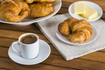 Croissants and coffee