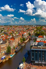 Fotobehang Amsterdam city view from Westerkerk, Holland, Netherlands.  © Kavalenkava