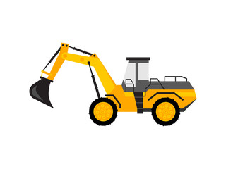 yellow excavator toy