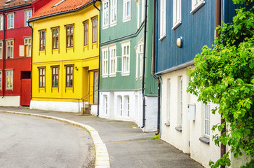 Rodelokka in Oslo, the wooden village of Norway - obrazy, fototapety, plakaty