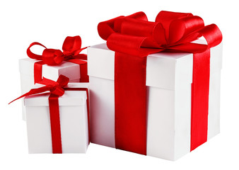 Presents with red bows