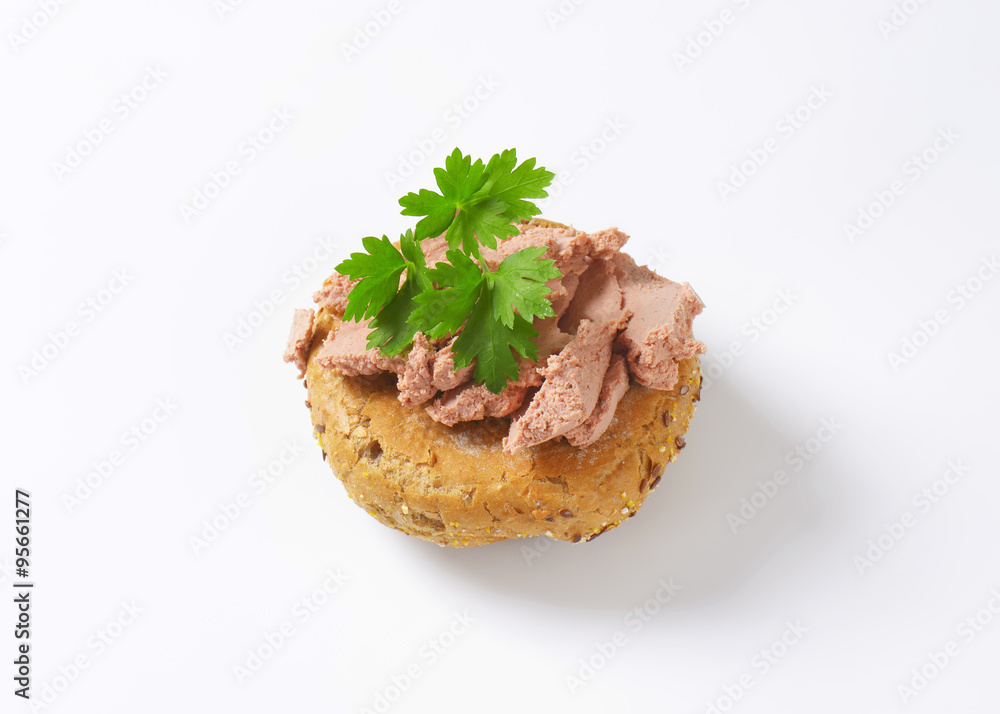 Canvas Prints bread bun with pate