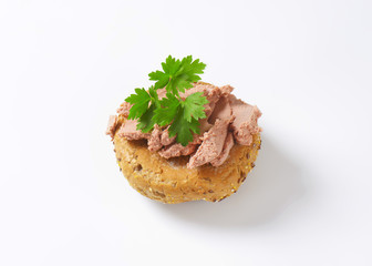 Bread bun with pate