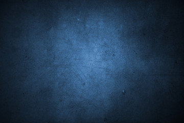 Blue textured dark concrete wall background