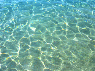 Fototapeta na wymiar Transparent blue water