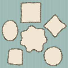 Hand drawn, doodle style creative decorative frames. Vector illustration