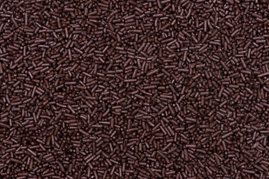 Macro Texture Of Chocolate Sprinkles