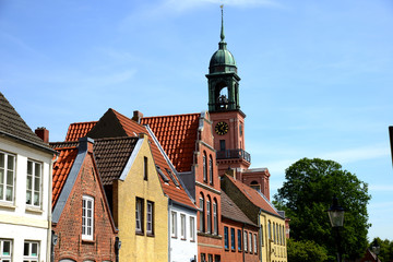 Obraz premium Remonstrantenkirche in Friedrichstadt - Nordfriesland 