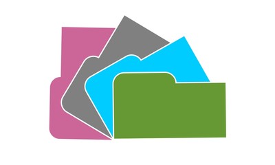 Symbols Folder File Storage / critical corporate file / directory sub-directories of computer data storage