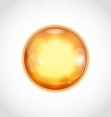 Abstract glass sphere isolated on white