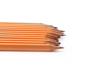 Obraz premium Black slate pencils isolated on a white background