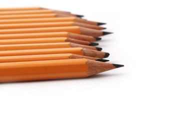 Obraz premium Black slate pencils isolated on a white background