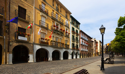 Fototapeta na wymiar Day view of street in Estella-Lizarra. Navarre