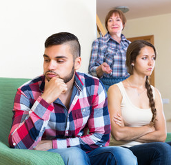Mature mother dispute with adults children