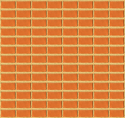 Red brick wall texture background. Orange textured detail surface, building view. Vintage pattern...