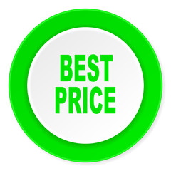 best price green fresh circle 3d modern flat design icon on white background