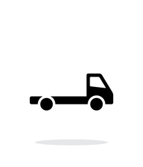 Empty truck simple icon on white background.