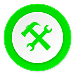 Obraz premium tool green fresh circle 3d modern flat design icon on white background