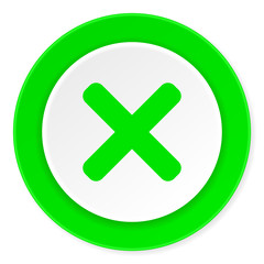 Obraz premium cancel green fresh circle 3d modern flat design icon on white background