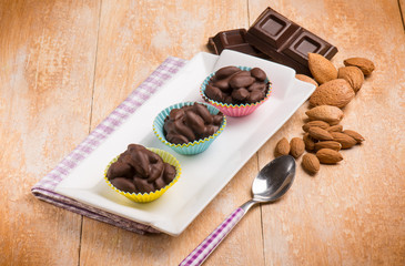ciocolate candy with almond